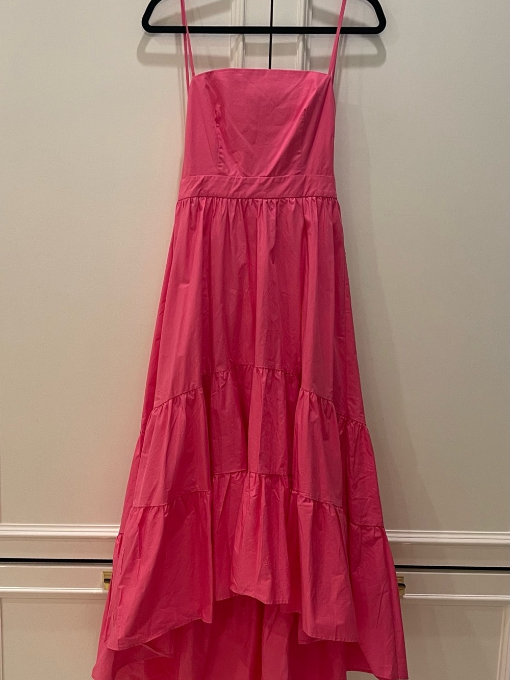 NWT Few Moda O.P.T. Dionne Pink High-Low  Maxi Dress Spaghetti Straps w/Low Back